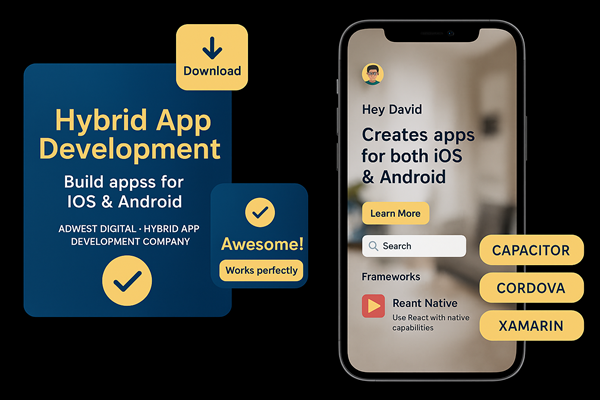 Hybrid App Mockup